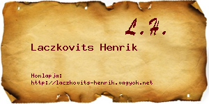 Laczkovits Henrik névjegykártya